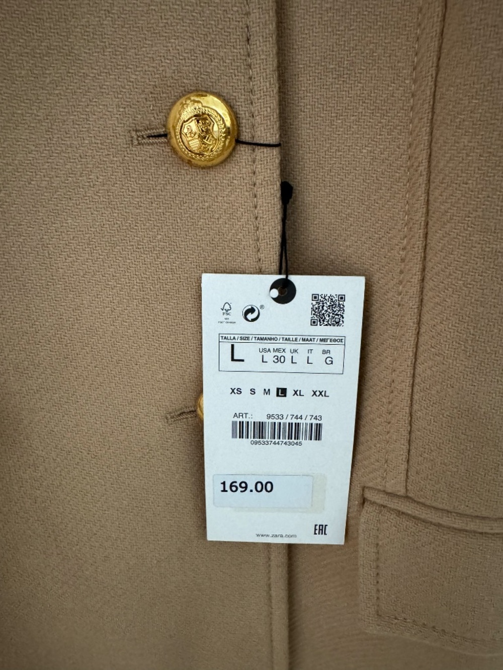 Zara Women's Coat - Picture 5 of 5